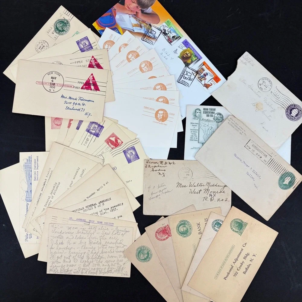 US Postal Stamp History Postmark Postcards Envelopes Antique Letters Ephemera